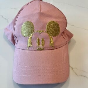 Disney Never worn pink and gold Mickey Mouse hat